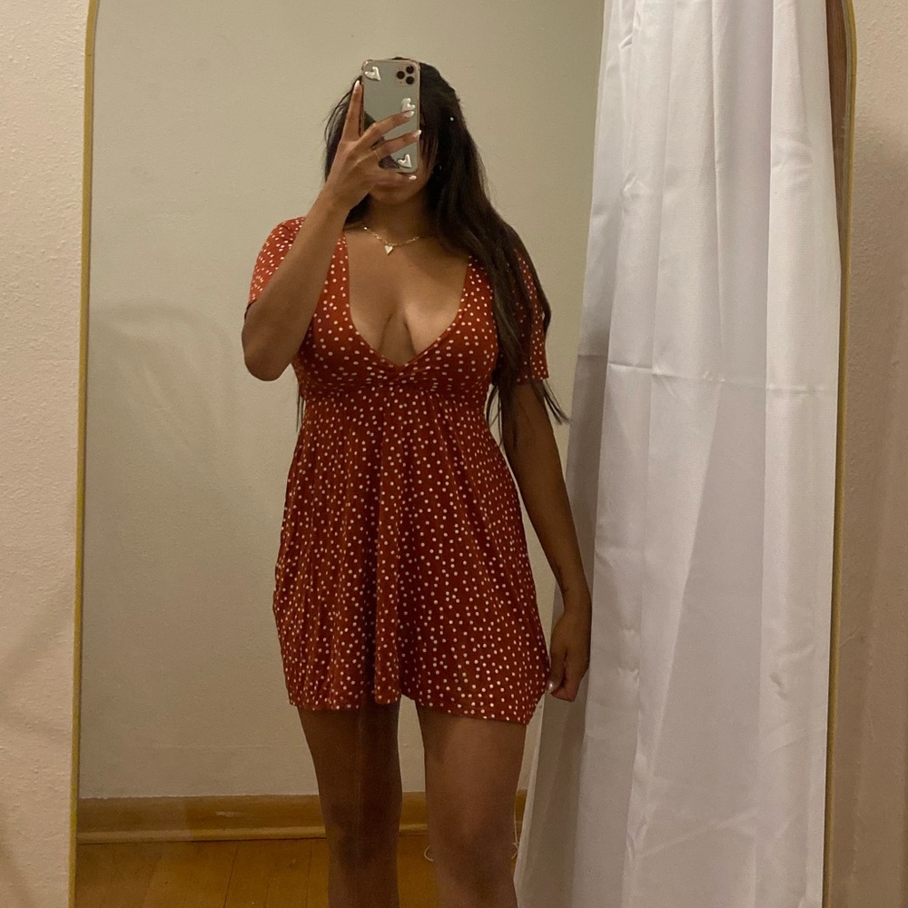 2/$15 bundle Red Polk a dot dress
